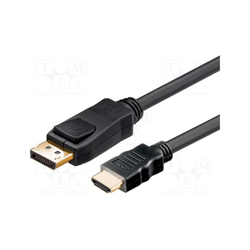 1 pcs x Goobay - 51956 - Cable, DisplayPort 1.1, DisplayPort plug,HDMI plug, PVC, 1m