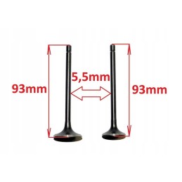 Intake and exhaust valve set 110 125 cc Loncin
