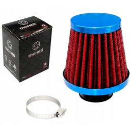 Silver conical air filter, diameter 35mm