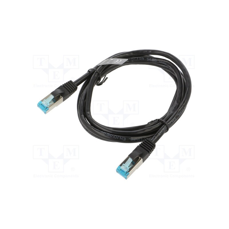 1 pcs x VENTION - VAP-B05-B150 - Patch cord, F/UTP, 5e, stranded, Cu, PVC, black, 1.5m, 26AWG