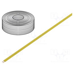 1 rol x DONAU ELEKTRONIK - 114-33 - Wire, LiYz, 2x0.08mm2, 60V, Package: 5m, Cu, stranded, yellow