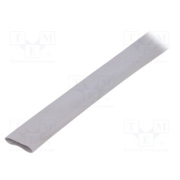 1 pcs x FIX&FASTEN - SRT14 - Insulating tube, silicone, light grey, -30÷200°C, Øint: 14mm, L: 1m
