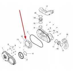 Polaris 5450420 clutch intake baffle