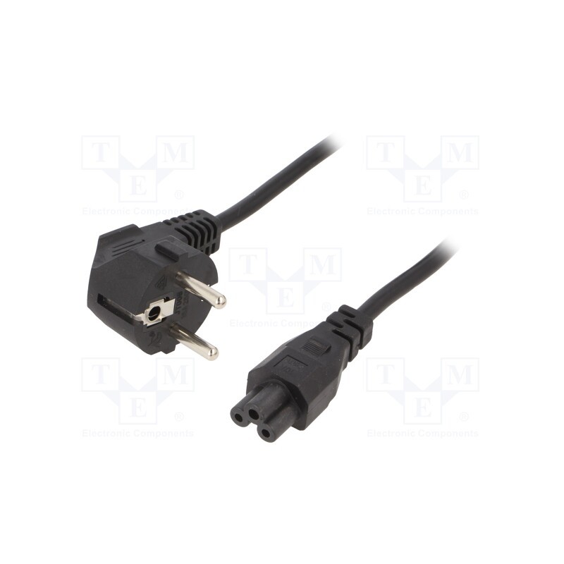 1 pcs x GEMBIRD - PC-186-ML12 - Cable, 3x0.75mm2, CEE 7/7 (E/F) plug angled,IEC C5 female, PVC