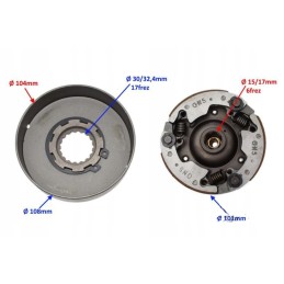 Clutch set 152fmh cross quad atv 70 110 125