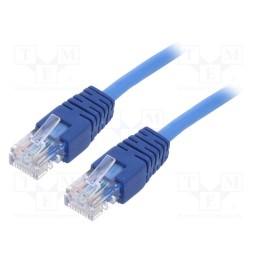 1 pcs x GEMBIRD - PP12-1.5M/B - Patch cord, U/UTP, 5e, stranded, CCA, PVC, blue, 1.5m, 26AWG