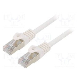 1 pcs x GEMBIRD - PP6-5M/W - Patch cord, F/UTP, 6, stranded, CCA, PVC, white, 5m, RJ45 plug, 26AWG