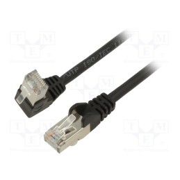 1 pcs x Goobay - 94187 - Patch cord, F/UTP, 5e, stranded, CCA, PVC, black, 1m, 26AWG, shielded