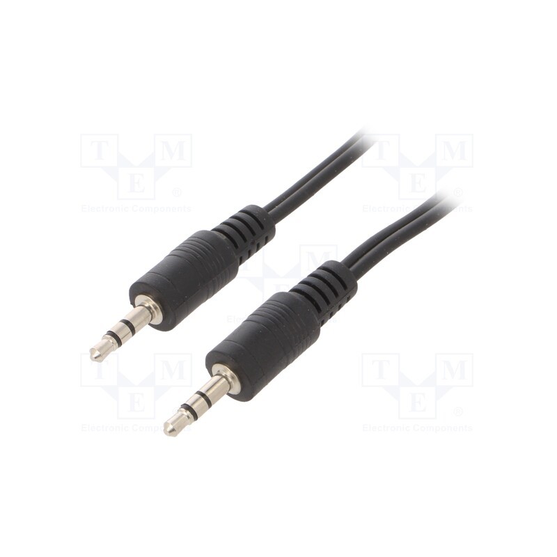 1 pcs x GEMBIRD - CCA-404-2M - Cable, Jack 3.5mm 3pin plug,both sides, 2m, black, Øcable: 2.6mm