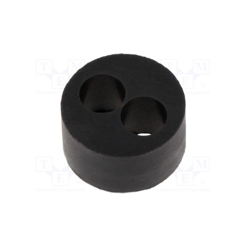 1 pcs x HELUKABEL - HELUTOP HT-MFDE M20 2X6 - Insert for gland, 6mm, M20, IP68, NBR rubber, Holes no: 2, HT-MFDE