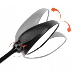 Black mirrors with black handlebar holders for quad bikes