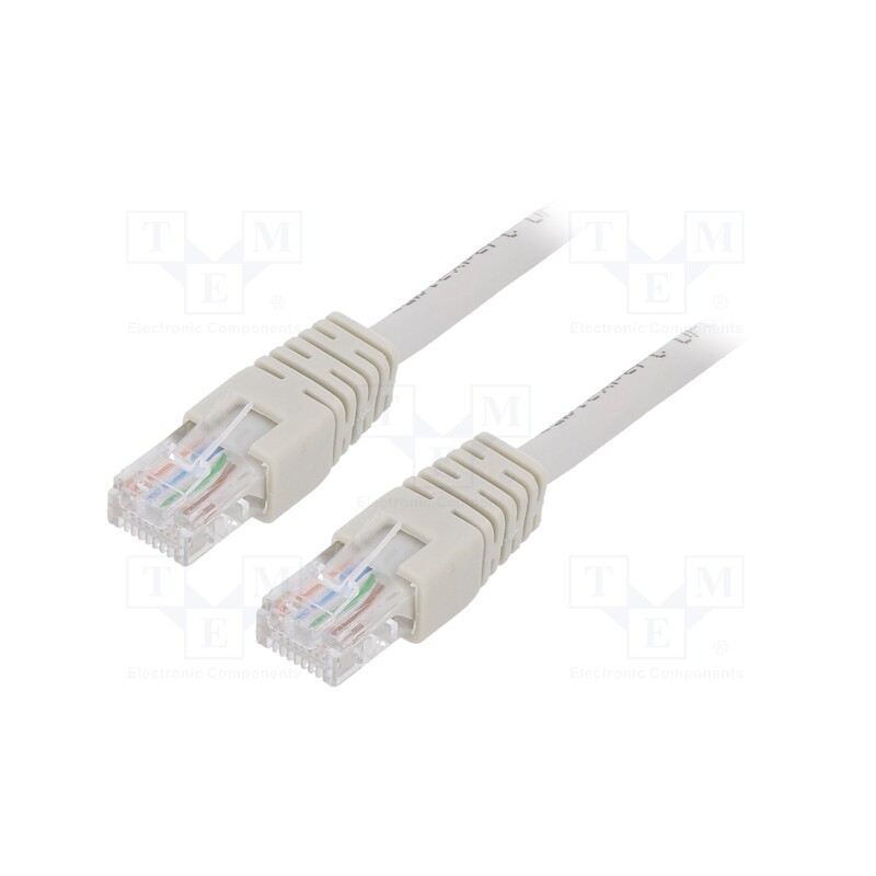 1 pcs x GEMBIRD - PP12-1.5M - Patch cord, U/UTP, 5e, stranded, CCA, PVC, grey, 1.5m, 26AWG