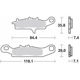 Ham prox pads front atv suzuki lt v 700f 04 05
