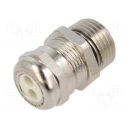 1 pcs x HUMMEL - 1.687.1203.70 - Cable gland, multi-hole, NPT1/2', IP68, brass, Holes no: 2, 5mm
