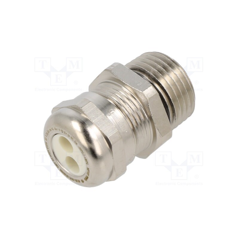 1 pcs x HUMMEL - 1.687.1203.70 - Cable gland, multi-hole, NPT1/2', IP68, brass, Holes no: 2, 5mm