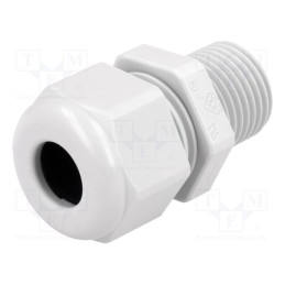 1 pcs x HELUKABEL - HSK-L M16 RAL7035 99841 - Cable gland, with long thread, M16, 1.5, IP68, polyamide, HSK-L
