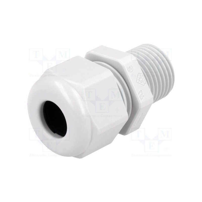 1 pcs x HELUKABEL - HSK-L M16 RAL7035 99841 - Cable gland, with long thread, M16, 1.5, IP68, polyamide, HSK-L