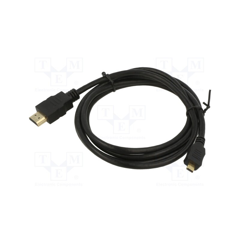 1 pcs x ART - KABHD OEM-38 - Cable, HDMI 1.4, HDMI plug,micro HDMI plug, 1.8m, black