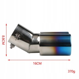 Car exhaust muffler with double outlet
