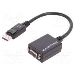 1 pcs x DIGITUS - AK-340403-001-S - Converter, DisplayPort 1.2, 150mm, black, 28AWG, Core: Cu
