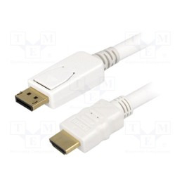 1 pcs x LOGILINK - CV0055 - Cable, DisplayPort 1.1, DisplayPort plug,HDMI plug, PVC, Len: 2m