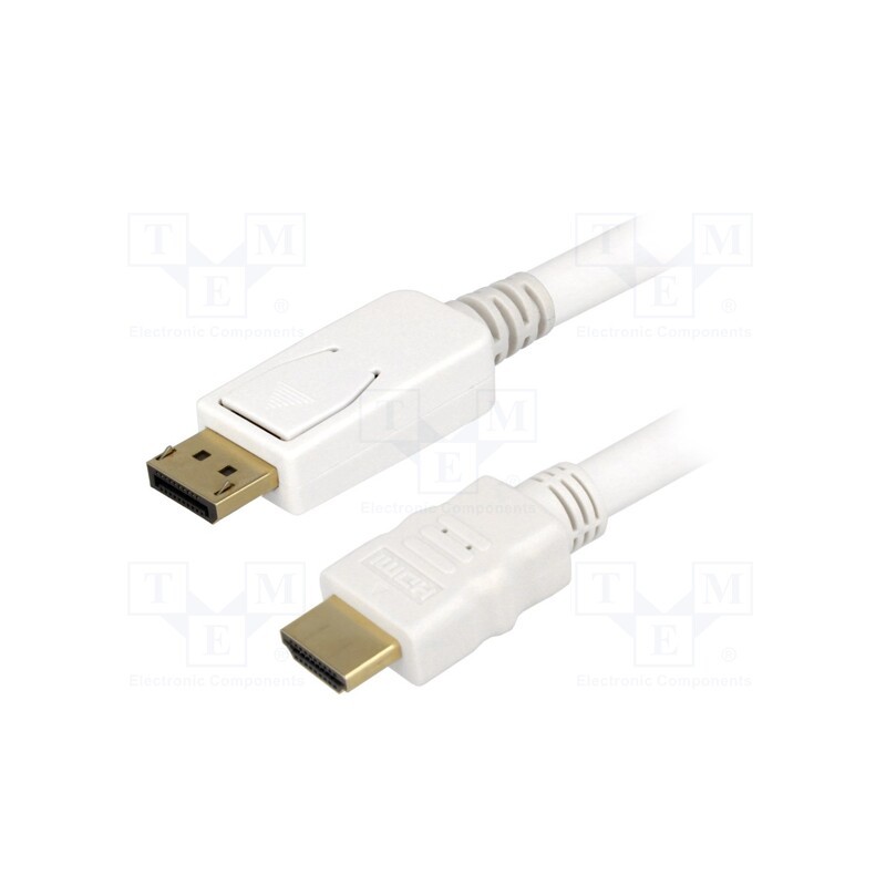 1 pcs x LOGILINK - CV0055 - Cable, DisplayPort 1.1, DisplayPort plug,HDMI plug, PVC, Len: 2m
