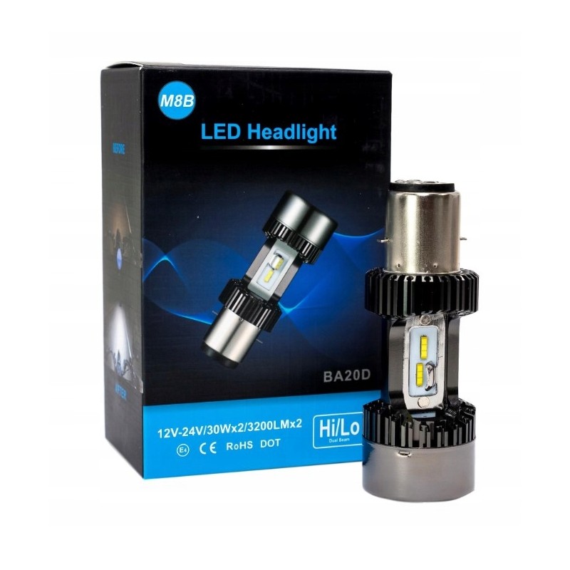LED bulb motorcycle motor ba20d h6 s2 3200lm