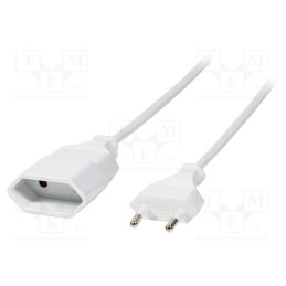 1 pcs x LOGILINK - CP127 - Extension lead, Sockets: 1, white, 3m