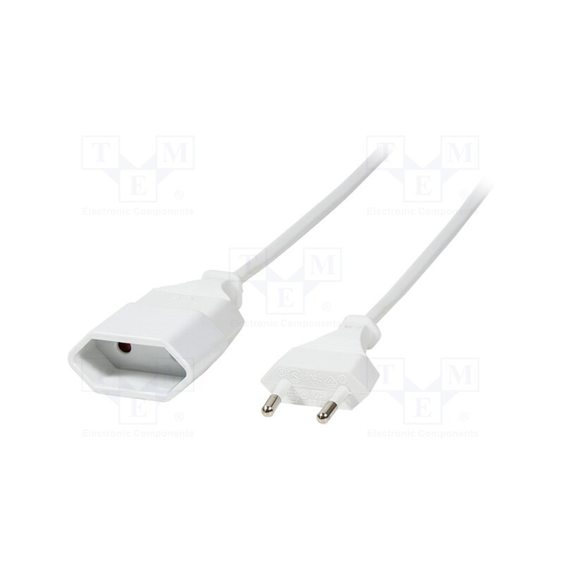 1 pcs x LOGILINK - CP127 - Extension lead, Sockets: 1, white, 3m