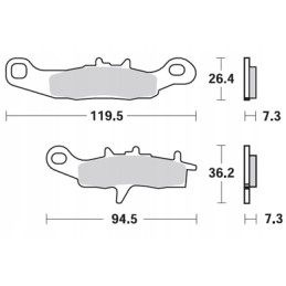 Ham Prox pads front ATV Kawasaki KFX 700 04 09