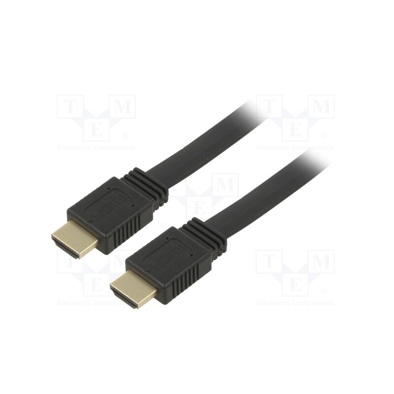 1 pcs x Goobay - 61279 - Cable, HDCP 2.2,HDMI 2.0,flat, HDMI plug,both sides, PVC, 2m