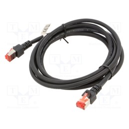 1 pcs x HELUKABEL - 803025 - Patch cord, S/FTP, 6, stranded, Cu, LSZH, black, 2m, 27AWG