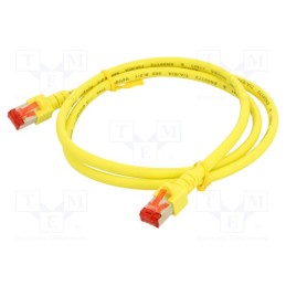 1 pcs x HELUKABEL - 803016 - Patch cord, S/FTP, 6, stranded, Cu, LSZH, yellow, 1m, 27AWG