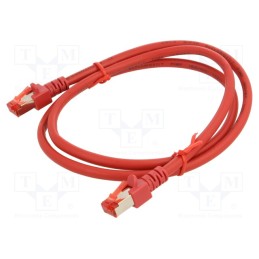 1 pcs x HELUKABEL - 802992 - Patch cord, S/FTP, 6, stranded, Cu, LSZH, red, 1m, 27AWG