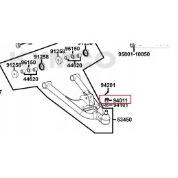 Crown nut 12mm swing arm pin kymco kxr maxxer mxu 250 300