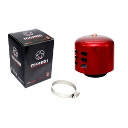 Red conical air filter, diameter 34 mm