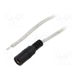 1 pcs x BQ CABLE - DC.CAB.8000.0020 - Cable, 2x0.5mm2, wires,DC 5,5/2,1 socket, straight, transparent