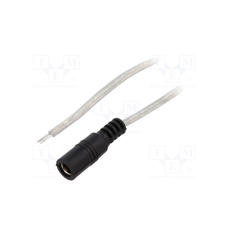 1 pcs x BQ CABLE - DC.CAB.8000.0020 - Cable, 2x0.5mm2, wires,DC 5,5/2,1 socket, straight, transparent
