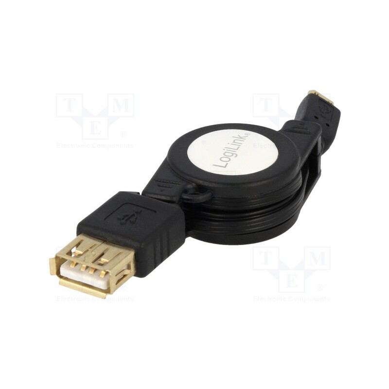 1 pcs x LOGILINK - AA0069 - Cable, OTG,USB 2.0, USB A socket,USB B micro plug, 0.75m, black