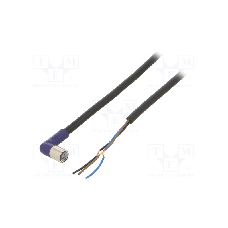 1 pcs x OMRON - XS3F-LM8PVC3A5M - Connection lead, M8, PIN: 3, angled, 5m, plug, 0.5A, -10÷65°C, PVC