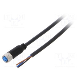 1 pcs x SICK - YF8U13-050UA1XLEAX - Connection lead, M8, PIN: 3, straight, 5m, plug, 60VAC, 4A, -40÷80°C