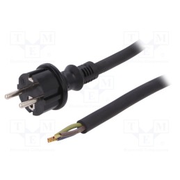 1 pcs x PLASTROL - W-97220 - Cable, 3x2.5mm2, CEE 7/7 (E/F) plug,wires,SCHUKO plug, rubber