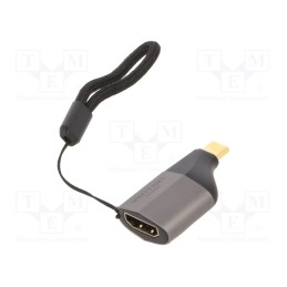 1 pcs x VENTION - TCAH0 - Adapter, HDMI 2.0, HDMI socket,USB C plug, gold-plated, grey