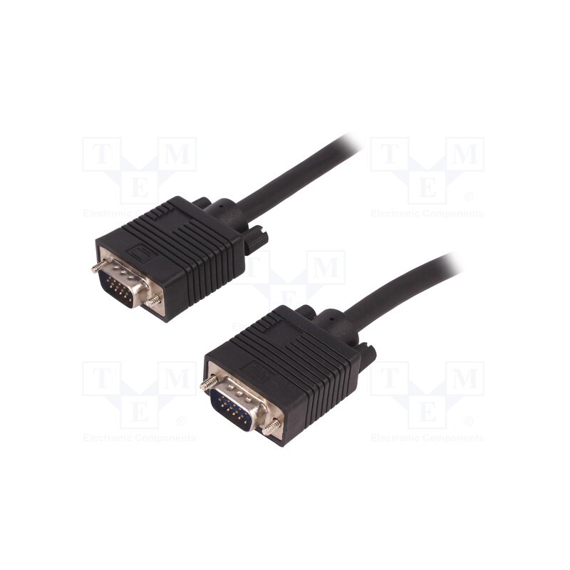 1 pcs x QOLTEC - 52328 - Cable, D-Sub 15pin HD plug,both sides, 1.5m, shielded, twofold