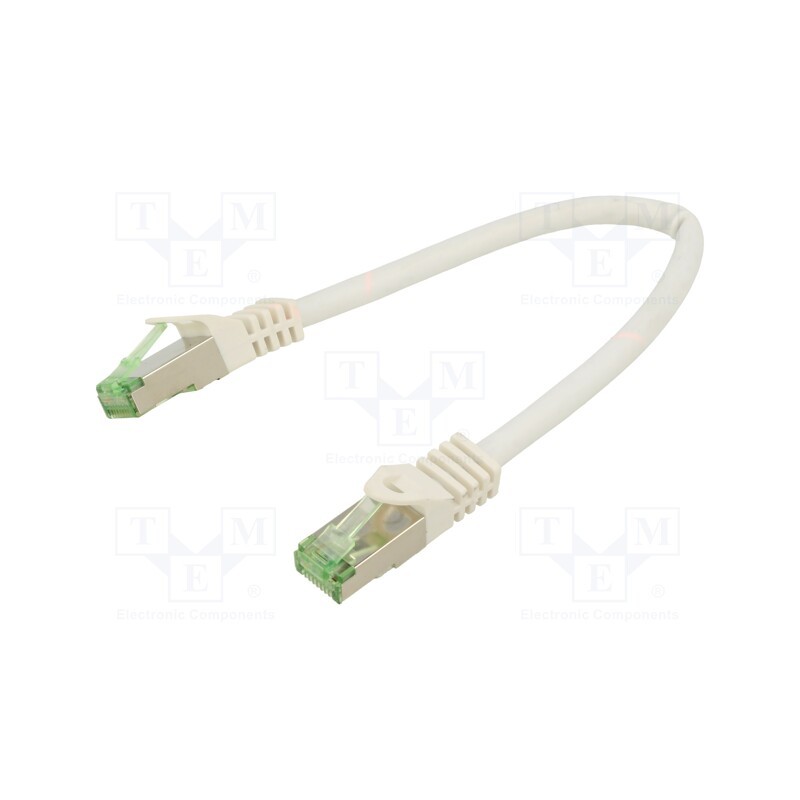 1 pcs x Goobay - 61102 - Patch cord, S/FTP, Cat 8.1, stranded, Cu, LSZH, white, 0.25m, 26AWG