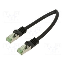 1 pcs x Goobay - 61091 - Patch cord, S/FTP, Cat 8.1, stranded, Cu, LSZH, black, 0.25m, 26AWG