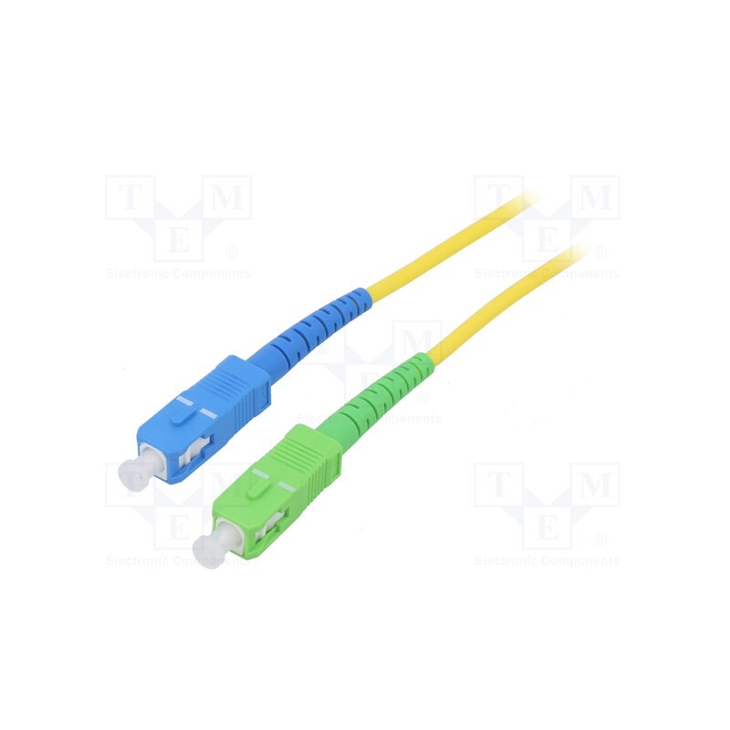 1 pcs x Goobay - 59658 - Fiber patch cord, OS2, SC/APC,SC/UPC, 1m, Optical fiber: 9/125um