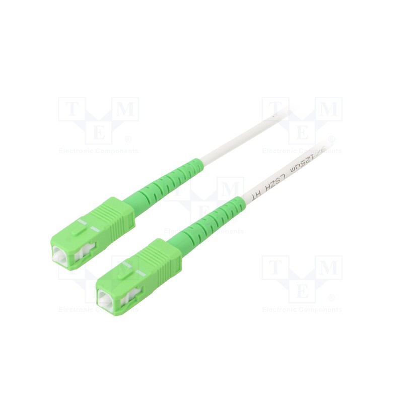 1 pcs x Goobay - 59596 - Fiber patch cord, OS2, SC/APC,both sides, 3m, LSZH, white