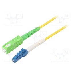 1 pcs x Goobay - 59647 - Fiber patch cord, OS2, LC/UPC,SC/APC, 0.5m, LSZH, yellow
