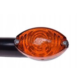 LED turn signal, black, yellow lampshade, complete